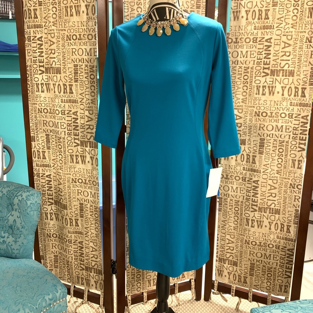 G by Giuliana Rancic Dark Turquoise Sheath Dress